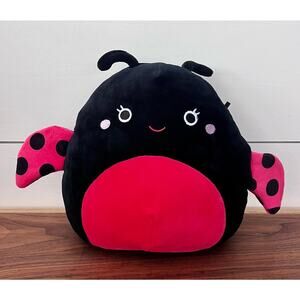 Kelly Toy Squishmallow Trudy Ladybug 8 inch Black And Red Stuffie Plush